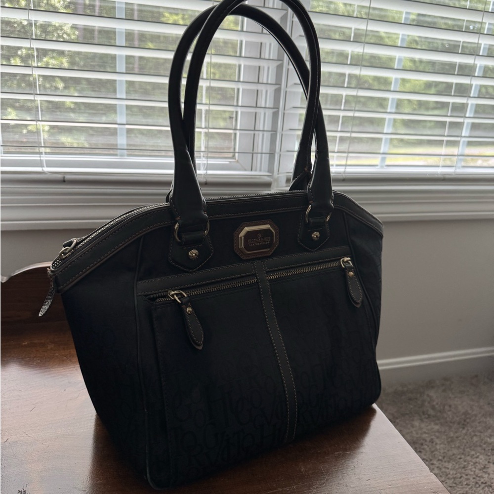 Victor Hugo Black Shoulder Bag